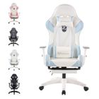 FOXSPORT-fauteuil gaming-Chaise de jeu ergonomique-Avec repose-pieds-Réglable en hauteur-Chevalier de la lune-charge 200KG-Bleu