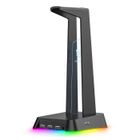 YSILLA ONIKUMA ST2 Support de casque de jeu RGB, Logo lumineux avec 3 Ports USB et AUX de 3.5mm