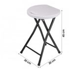Tabouret Pliant - URBAN LIVING - Réception - Dia.30 cm - H.45 cm - Blanc