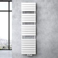 Sogood radiateur de salle de bain sèche-serviette 180x60cm radiateur à eau chaude vertical blanc sèche-serviettes