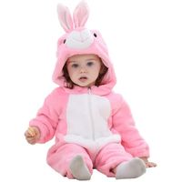 Pyjama,Bebe Combinaison Pyjama,BéBé Grenouillères Animal,Pyjama Combinaison,Barboteuse Enfant Filles Costume(rose-120cm)