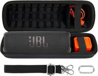 Teckone EVA Hard Case Voyage Sac de transport pour JBL flip 1/2/3 Flip 4 Portable sans fil Bluetooth Speaker (Noir)
