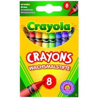 Crayola - 8 Crayons à la Cire - Loisir Créatif - Pour Enfant de 3 Ans et Plus - Valeurs Éducatives