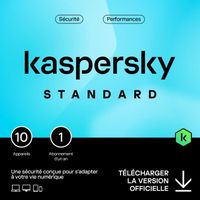 Kaspersky Standard 2024 - (10 Postes - 1 An) | Version Téléchargement