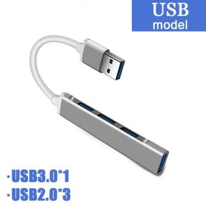 AUTRE PERIPHERIQUE USB  Grey USB 1 - Prolongateur Hub USB 3.0 Type C vers 