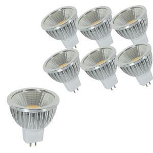 AMPOULE - LED Lot de 6 gu5.3 Ampoule led 220v 6w Blanc chaud 3000k 600LM ampoules led mr16 220v Equivalent à 60W Ampoule Halogène Non gradable