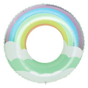 BOUÉE - BRASSARD 80 cm - Jusenda Bouée de natation gonflable cinq nuages arc en ciel pour enfant et adulte, jouet amusant pour