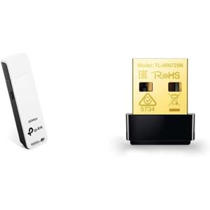 CLE WIFI - 3G Clé WiFi Puissante N300 Mbps, Adaptateur USB WiFi, dongle WiFi, Bouton WPS, Technologie MIMO, Blanc & Clé WiFi Puissante N150 A382