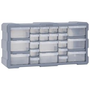 BOITE A OUTILS 🎯9116Ergonomique - Caisse à outils Boîte à Outils Coffret Mallette Outillage Organisateur multi-tiroirs avec 22 tiroirs 49x16x25,5