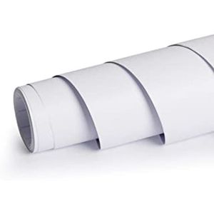 Livelynine Papier Adhésif Blanc Brillant de 40 CM*5M Adhésif Lavable Amovible Papier peint Décoratif Pour Meuble de Cuisine Bureau Porte Table à manger Armoire Tiroir Étagère Salle de Séjour