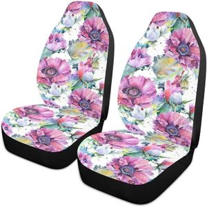 Couvre siège floral en éponge - hibiscus 65% et coton 35% polyester - noir