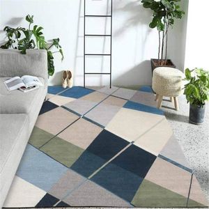 TAPIS tapis industriel Tapis de salon couleur géométrique assortie à la décoration de chambre à coucher moderne 120X160cm[5010]