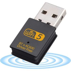 CLE WIFI - 3G 600Mbps Clé WiFi Bluetooth Adaptateur USB WiFi Bluetooth 2.4G - 5GHz Double Bande Bluetooth 4.2 Mini USB WiFi Adaptateur.[Z952]