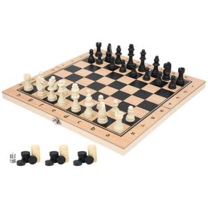 JEU SOCIÉTÉ - PLATEAU Dioche jeu d'échecs en bois Jouet d'échecs interac