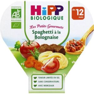 PLATS CUISINÉS Hipp Bio Les Petits Gourmets Assiette Spaghetti à la Bolognaise +12m 230g