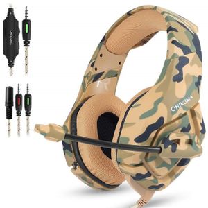 CASQUE AVEC MICROPHONE Headband Gaming Headset TD® Filaire Avec casque Ré