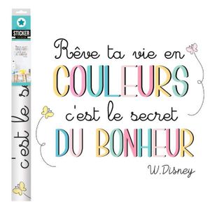 Stickers Muraux Reve Ta Vie En Couleur Cdiscount