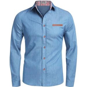 CHEMISE - CHEMISETTE Chemise à manches longues pour hommes - Bleu - Man