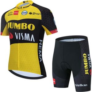 MAILLOT DE CYCLISME Maillot Cyclisme Homme COMZ - Tenue Vélo Equipe Pro - Noir - Gel Rembourré 3D