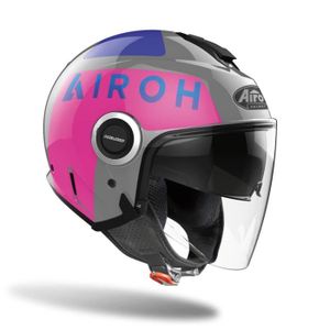 CASQUE MOTO SCOOTER Casque moto jet femme Airoh Helios Up - pink/grey 