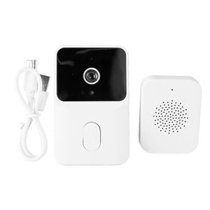 SONNETTE - CARILLON Qqmora caméra de sonnette vidéo WiFi Caméra de sonnette vidéo sécurité maison Wifi sonnette caméra pour bricolage visiophone