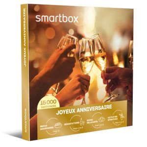 Smartbox Coffret Cadeau Joyeux Anniversaire Experiences Repas Gourmands Soins Relaxants Et Activites Sportives Cdiscount Librairie