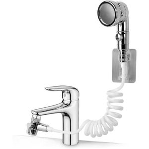 DOUCHETTE - FLEXIBLE Douche pour Lavabo ZAKAZAKA Douchette pratique pour évier de salle de bain avec tuyau extensible 1.5M pour douche, Télescopique 205