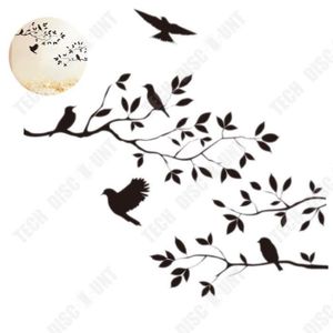 Autocollant Mural - Sticker - Motif Fleurs Oiseaux – Caverne Edison