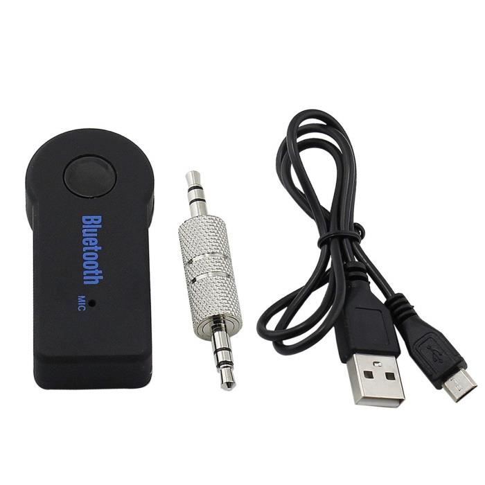 Hoppac RéCepteur Bluetooth 5.0，Aux 3,5mm Jack Audio Adaptateur,Récepteur De  Voiture Bluetooth,Appels Mains Libres, Casque Filaire, Haut-Parleurs De  Voiture : : High-Tech