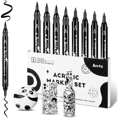 Arrtx stylos de peinture acrylique pour peinture sur roche, marqueurs
