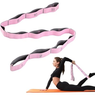 Sangle De Yoga Et Bande Élastique – 8 Boucles Réglables, Pour Pilates, Stretching Et Renforcement Musculaire
