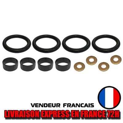 Kit Joints Injecteurs Pour Moteur 1.6 Diesel Euro 4 - 4 Joints, 4 Protecteurs, 4 Rondelles Cuivre