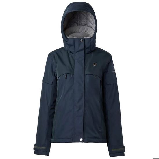 Gilet en laine mélangée bleu marine à boutons nacrés et paillettes