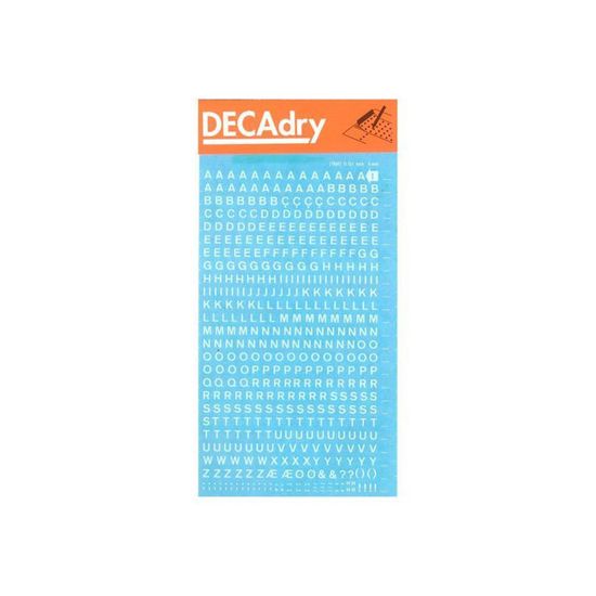 DECADRY TRANSFERT Lettre Chiffres 9mm 35 Noir MECANORMA SCRAPBOOKING