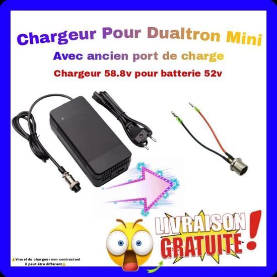 Chargeur Rosfix 36V/42V 2A 3 broches pour trottinettes électriques, hoverboar