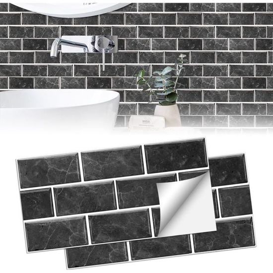 11 Dalles PVC Adhésives Sol Style Espagnol – Feuilles 30x30 Cm Imperméables – Revêtement Carrelage Cuisine, Salle De Bain, Salon