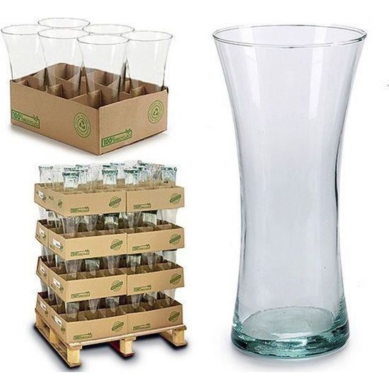 Vase en Verre Recyclé (12 x 24,5 x 12 cm) Cdiscount Maison