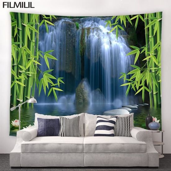 Tenture Murale Lotus Géométrie Sacrée Noir Et Or - Style Bohème, Polyester, Décoration Spirituelle