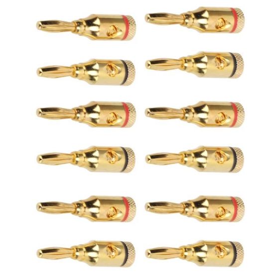 Banane Bouchons Connecteur Jack Connecteur Soudure Type 2Mm Or-Plaqué Cuivre Rouge Pour Haut