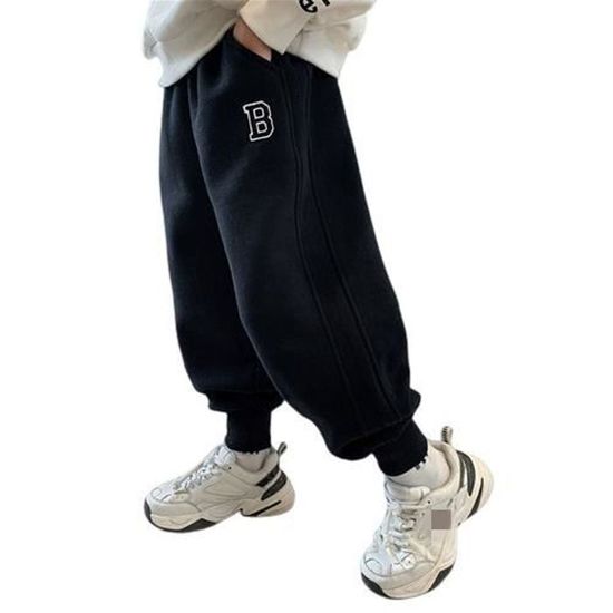 Pantalon De Survêtement Homme Doublé Polaire - Chaud, Coupe Droite Ample, Poches, Pour Hiver Et Sport - 4