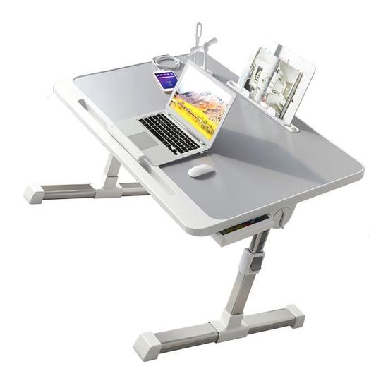 Rehausseur D'écran Support Pour Ordinateur Portable Table De Lit Avec Pieds  Pliables à Prix Carrefour