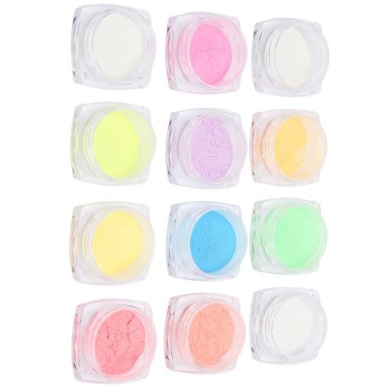 Lot De 48 Poudres à Paillettes Multicolores - Pour DIY, Maquillage, Nail Art, Résine, Fêtes - Finition Holographique