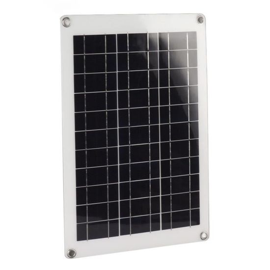 Kit Panneau Solaire 12V 20W Plug And Play - Chargeur Batterie Voiture Portable Avec Port USB - Pour Auto, Bateau, Camping