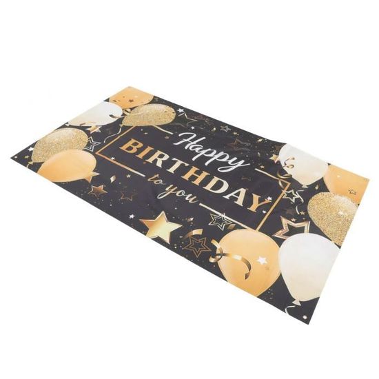 Bannière Anniversaire "Légendaire Depuis 1945" - Dorée à Paillettes, Longueur 1,9m, Pour 80 Ans