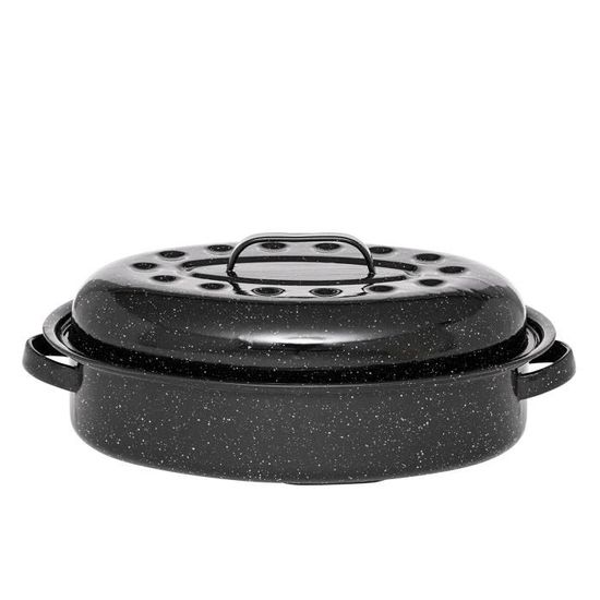 Graniteware - Cocotte Roaster en acier émaillé – Format moyen