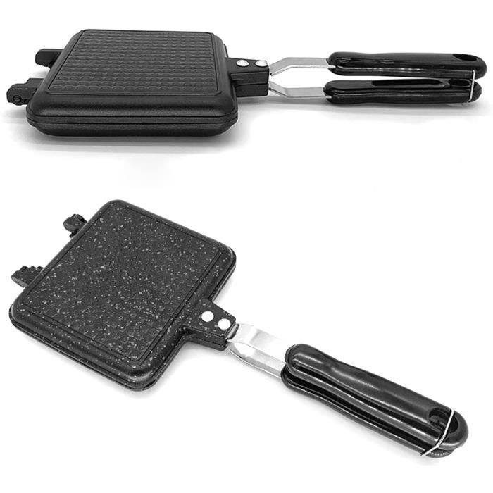 Gaufrier en aluminium moulé sous pression, plaques à gaufres double forme rectangulaire, moule à
