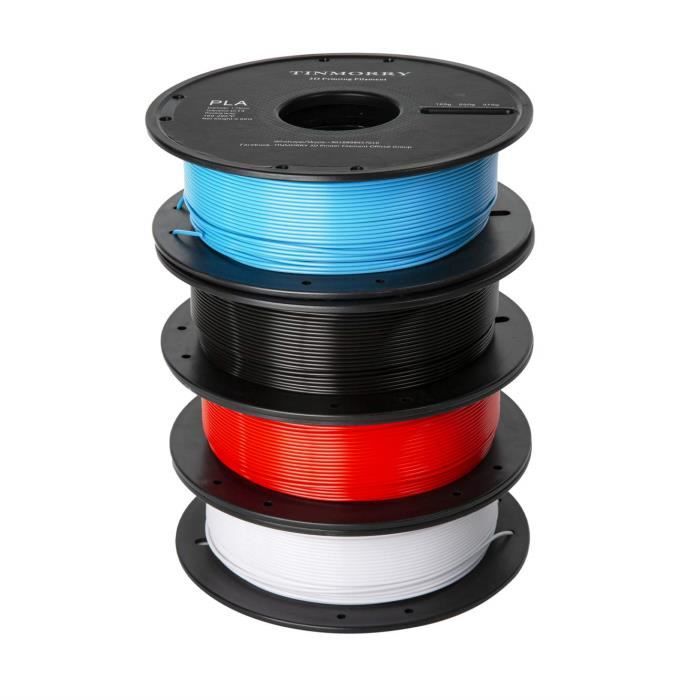 Filament pla 1.75mm 2kg, matériaux d'impression 3d en filament, 500g par  bobine, 4 bobines, noir blanc rouge bleu ciel - Cdiscount Informatique