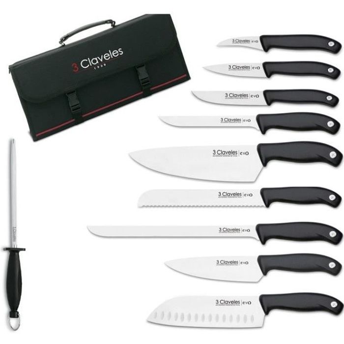 Malette de 9 couteaux EVO pour cuisiniers + fus…