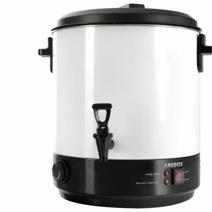 AREBOS Stérilisateur et Distributeur de Boissons Chaudes Autocuiseur 2500W 28L
