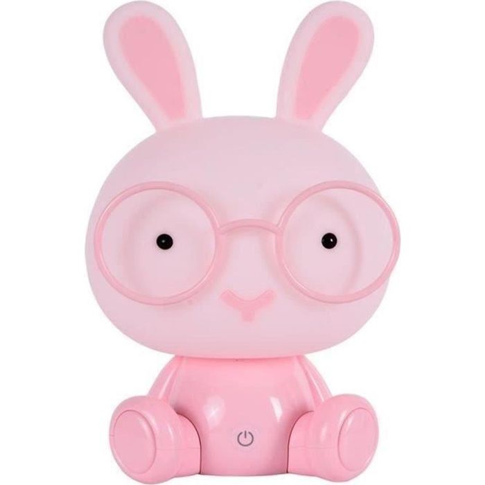 Mignon bébé chambre lampe lapin veilleuse LED lampe de nuit cadeau de noël chevet décor enfants lunettes lapins lumières